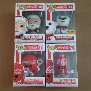 Funko Pop! Ad Icons Coca-Cola Bundle 5 Santa, Coca Cola Bear, Cola Cap & Can